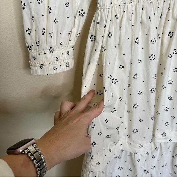 APIECE APART Estrella Floral Maxi Dress with Pockets Ivory Black Size L - Picture 4 of 12